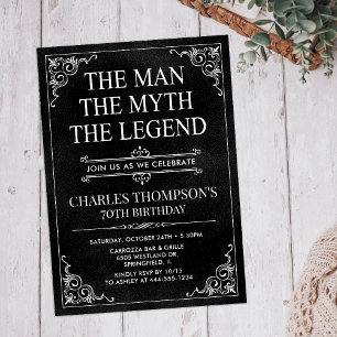 Invitation L'Homme La Légende Le Mythe 70e Anniversaire