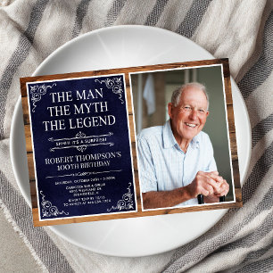 Invitation L'Homme La Légende Surprise 100 Anniversaire