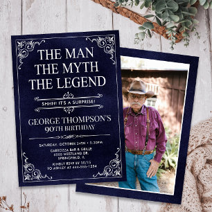 Invitation L'Homme La Légende Surprise 90e Anniversaire