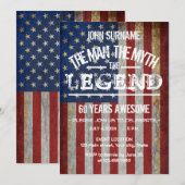 Invitation L'Homme Le Mythe La Légende 4 juillet (Devant / Derrière)