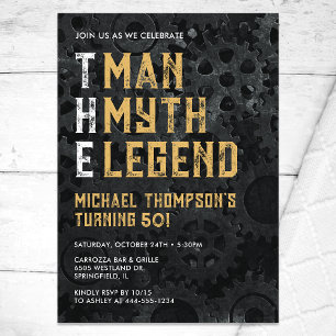 Invitation L'Homme Le Mythe La Légende 50e Anniversaire