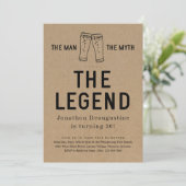 Invitation L'Homme Le Mythe La Légende Anniversaire Drôle (Debout devant)