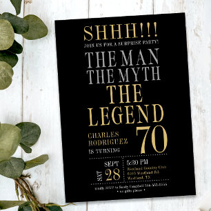 Invitation L'Homme Le Mythe La Légende Surprise 70e Anniversa