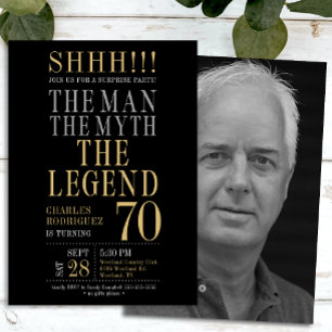 Invitation L'Homme Le Mythe La Légende Surprise 70e Anniversa