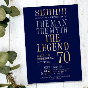 Invitation L'Homme Le Mythe La Légende Surprise 70e Anniversa