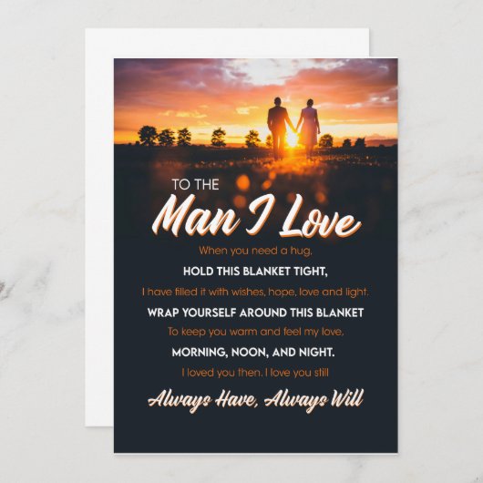 Invitation L'Homme que j'aime | À l'homme que j'aime que j'ai (Devant / Derrière)