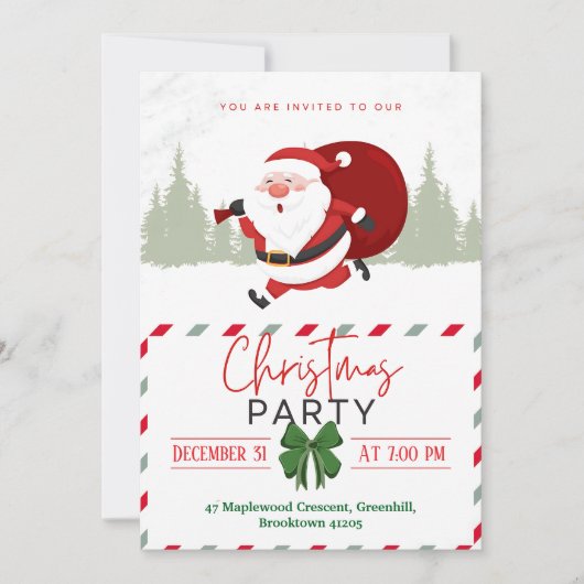 Invitation L'humeur douce de père Noël (Devant)