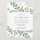 Invitation Liage minimal | MARIAGE (Devant / Derrière)