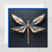 Invitation libellule en origami (Devant / Derrière)