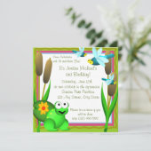 Invitation libellule et grenouille/ Anniversaire (Debout devant)