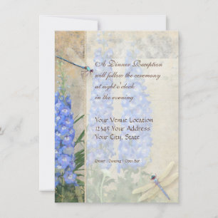 Invitation Libellule Papillon Delphinium n Pavot Réception