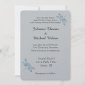 Invitation libellules gris et bleues (Devant)