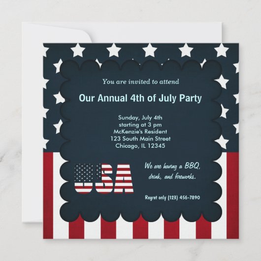 Invitation Liberté 4 juillet (Devant)