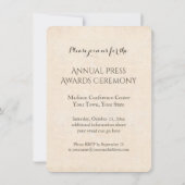 Invitation Liberté de la presse - Premier amendement (Dos)