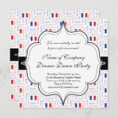 Invitation Liberté - Egalité - Fraternité Motif de français W (Devant / Derrière)