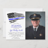 Invitation LIBERTÉ Police Parti de retraite militaire (Devant)