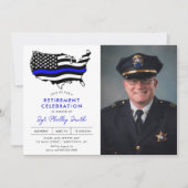 Invitation LIBERTÉ Police Parti de retraite militaire (Devant)