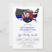 Invitation LIBERTÉ Police Parti de retraite militaire (Devant)