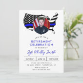 Invitation LIBERTÉ Police Parti de retraite militaire (Debout devant)