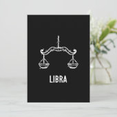 Invitation Libra Astrologie Cadeau Anniversaire Signes Zodiac (Debout devant)