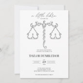 Invitation Libra Zodiac Star Sign Baby shower d'astrologie (Devant)