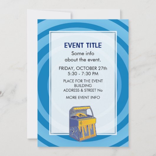 Invitation Librairie rétro (Dos)