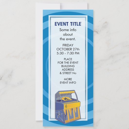 Invitation Librairie rétro (Dos)