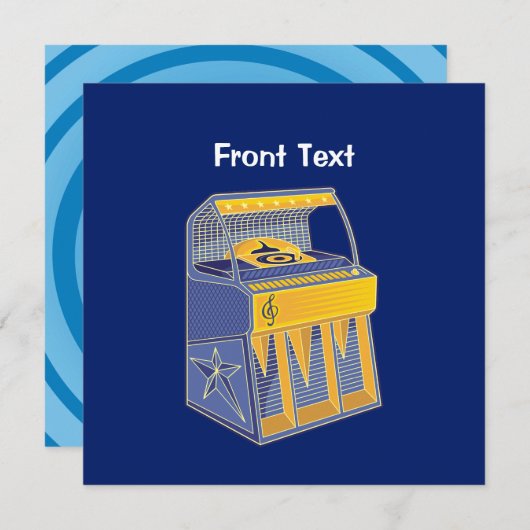 Invitation Librairie rétro (Devant / Derrière)