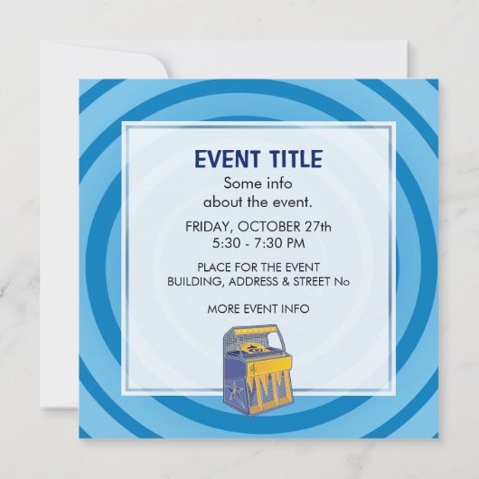 Invitation Librairie rétro (Dos)