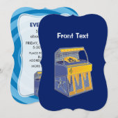 Invitation Librairie rétro (Devant / Derrière)