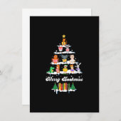 Invitation Librarian Book Lover Books Christmas Tree Merry Bo (Devant / Derrière)