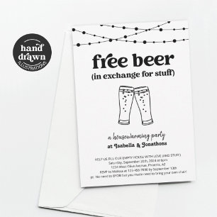 Invitation Libre Bière Amusante Fête du réchauffement de la m