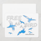 Invitation Libre comme un oiseau 2 (Devant / Derrière)