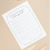 Invitation Libs de mariage, Paroles de sagesse, 2 jeu recto-v