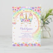 Invitation Licorne Arc-en-ciel - Licorne (Debout devant)