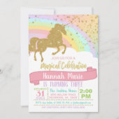 Invitation Licorne - Au-delà des Nuages et Paillet (Devant)