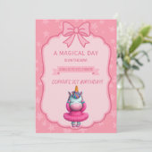 Invitation Licorne Ballerine Rêveuse (Debout devant)