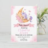 Invitation licorne de baby shower (Debout devant)