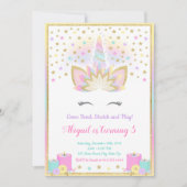 Invitation Licorne de Yoga, Licorne (Devant)