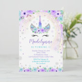 Invitation Licorne d'Hiver - Flocons de Neige de L (Debout devant)