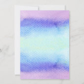 Invitation Licorne d'Hiver - Flocons de Neige de L (Dos)