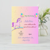 Invitation licorne d'invitation (Debout devant)