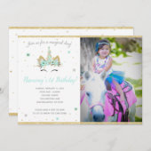 Invitation Licorne Fantastique 7X5 (Devant / Derrière)