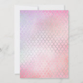 Invitation Licorne Fleurie Rose et Argent pour Douze Ans (Dos)