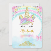 Invitation Licorne Florale (Devant)