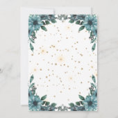 Invitation licorne florale bleu magique Anniversaire Invitati (Dos)