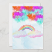 Invitation Licorne Magique – Paillettes Violettes (Dos)