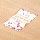 Invitation Licorne Mignonne pour Filles (Poser)