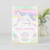 Invitation Licorne Modifiable  (Debout devant)
