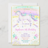 Invitation Licorne Modifiable  (Devant)
